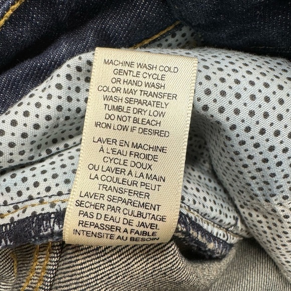 REBECCA TAYLOR LA VIE High Rise Flare Ruffle Hem Jeans Dark Wash 26 - Picture 10 of 10